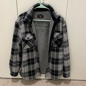 Oversized flannel with Sherpa interior